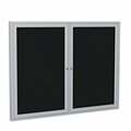 Ghent Enclosed Fabric Bulletin Board 48x60", 2 Door PA24860F-95